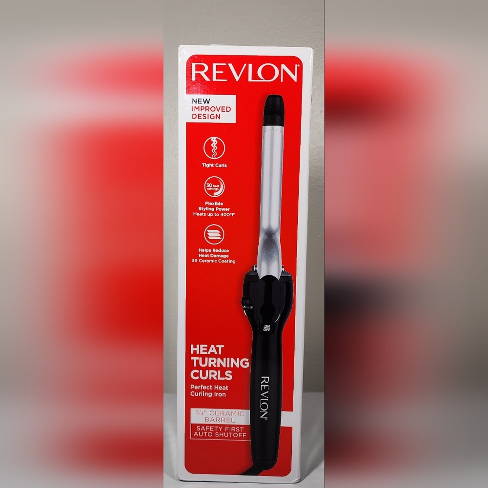 Revlon Silver and Black Curling Iron with 30 Heat Settings